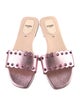Fendi Rockstud Accents Leather Slides