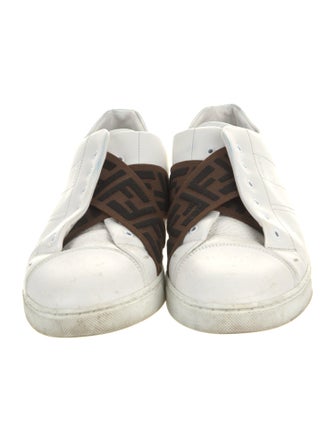 Fendi Zucca FF Logo Leather Sneakers