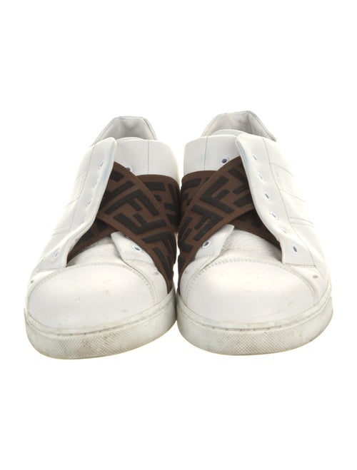 Fendi Zucca FF Logo Leather Sneakers