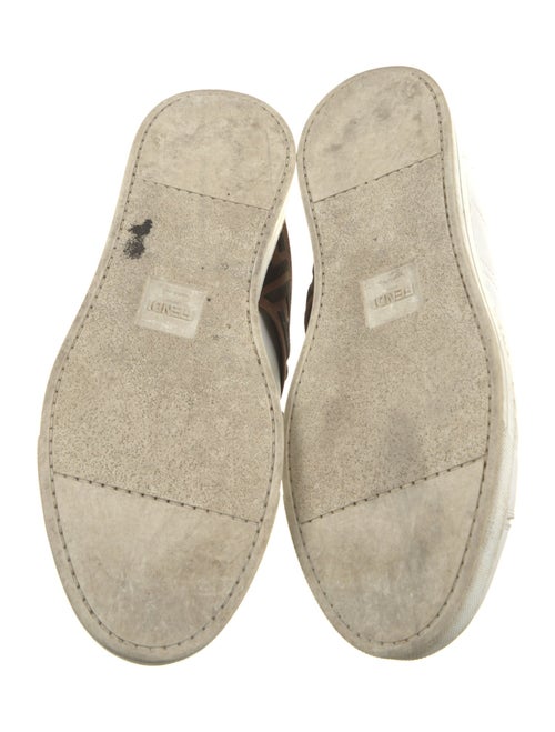 Fendi Zucca FF Logo Leather Sneakers