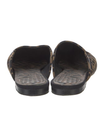 Fendi Zucca FF Logo Printed Mules