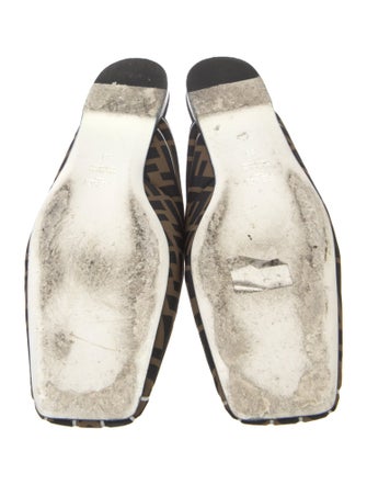 Fendi Zucca FF Logo Printed Mules