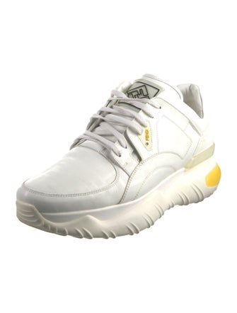 Fendi Zucca FF Logo Leather Chunky Sneakers