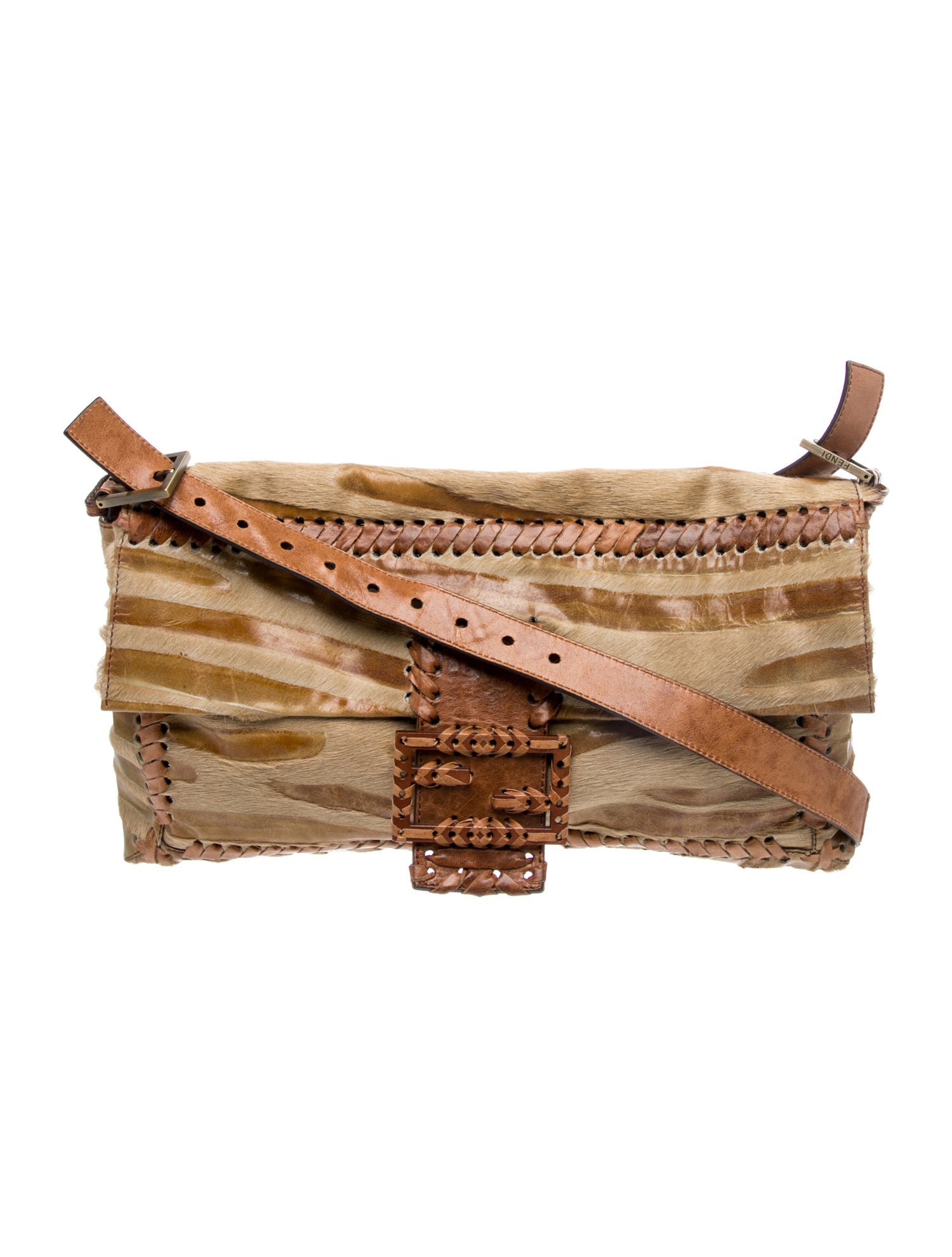 Fendi Ponyhair Crossbody Messenger Bag