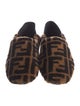 Fendi Zucca FF Logo Shearling Loafers
