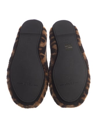 Fendi Zucca FF Logo Shearling Loafers