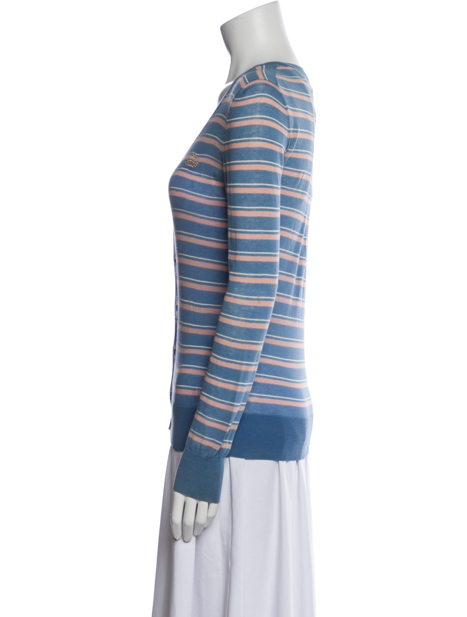 Fendi Striped V-Neck Sweater