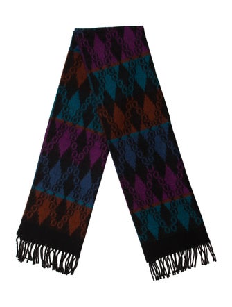 Fendi Wool Zucca FF Logo Scarf