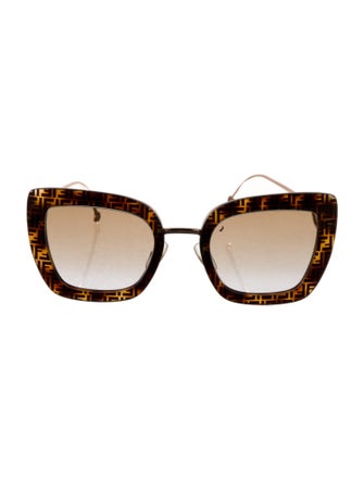 Fendi Zucca FF Logo Oversize Sunglasses