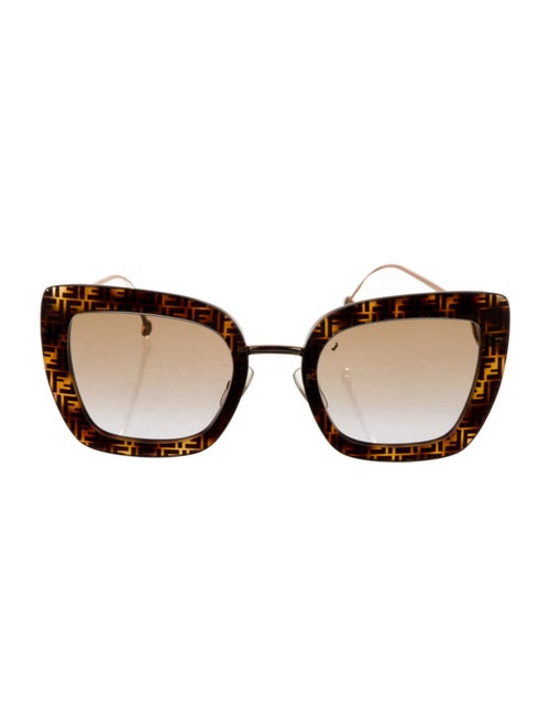 Fendi Zucca FF Logo Oversize Sunglasses