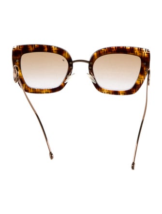 Fendi Zucca FF Logo Oversize Sunglasses