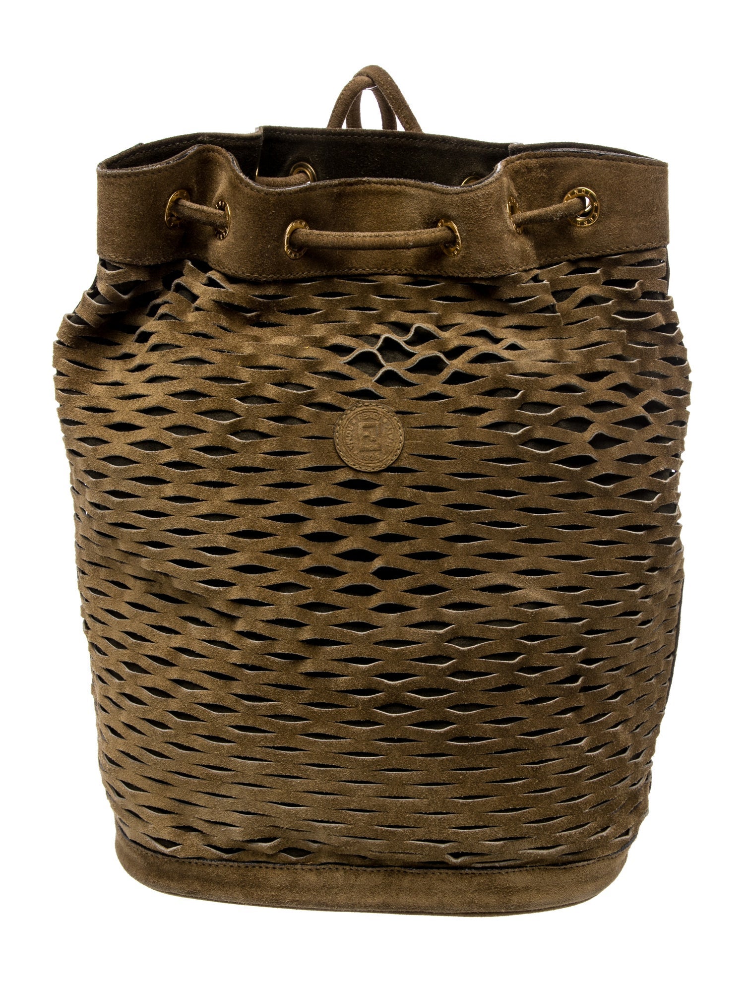 Fendi Suede Bucket Bag Vintage