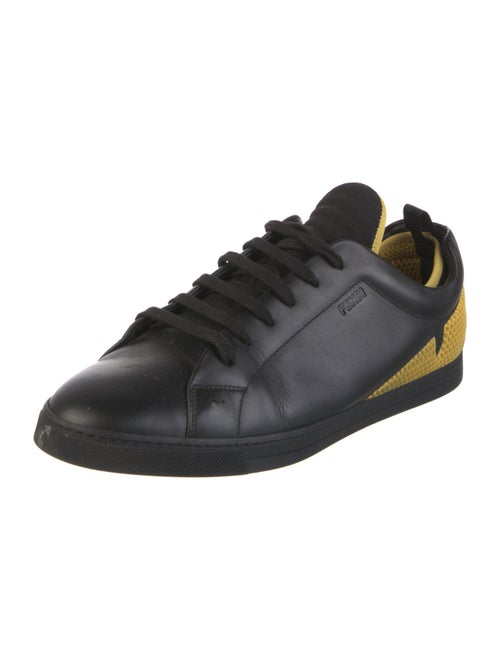 Fendi Monsters Motif Leather Sneakers