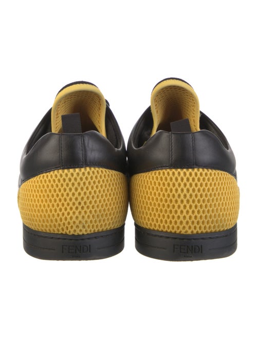 Fendi Monsters Motif Leather Sneakers
