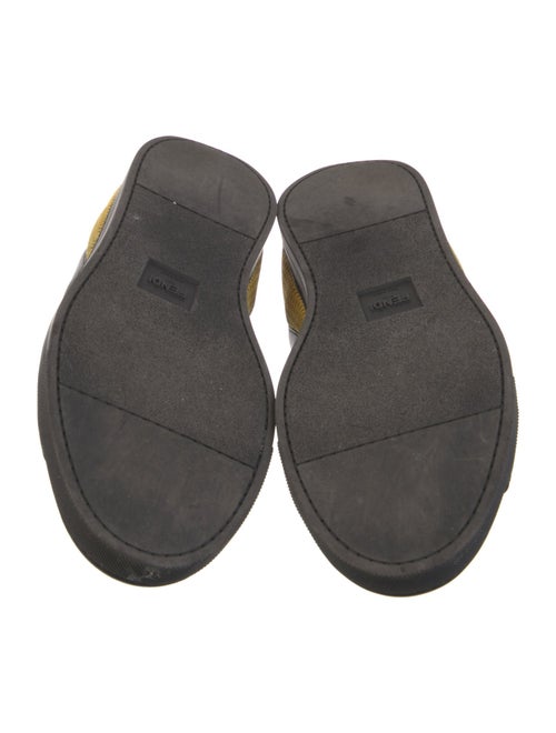 Fendi Monsters Motif Leather Sneakers