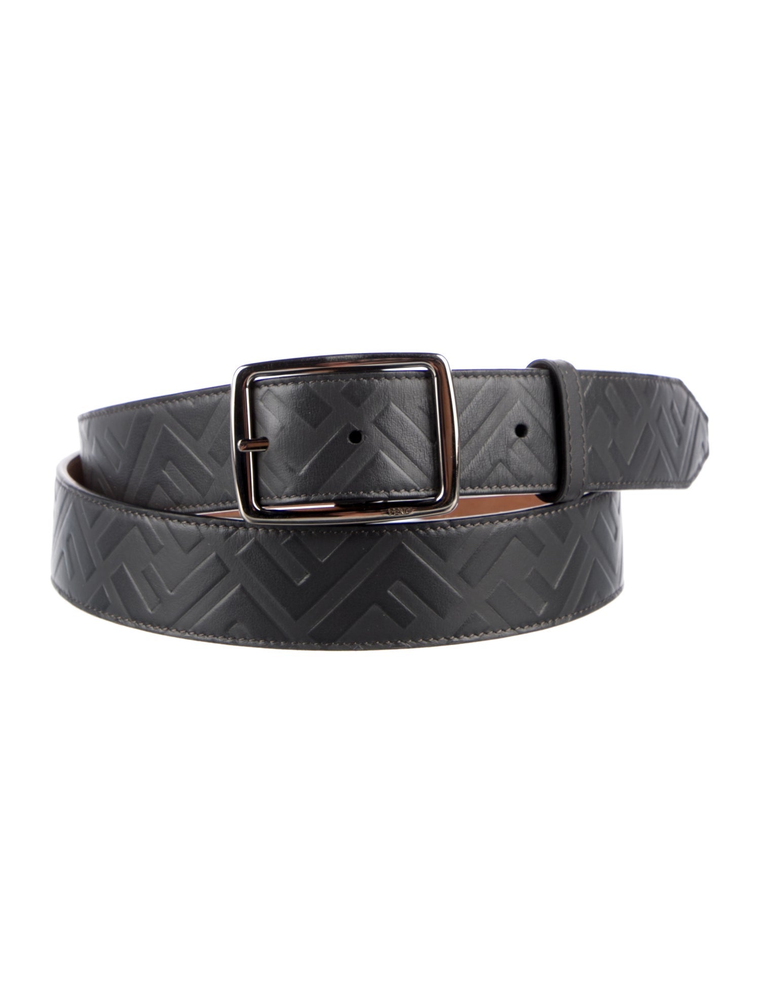Fendi Zucca FF Logo Leather Belt