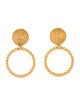 Fendi Janus Coin Door Knocker Clip-On Earrings