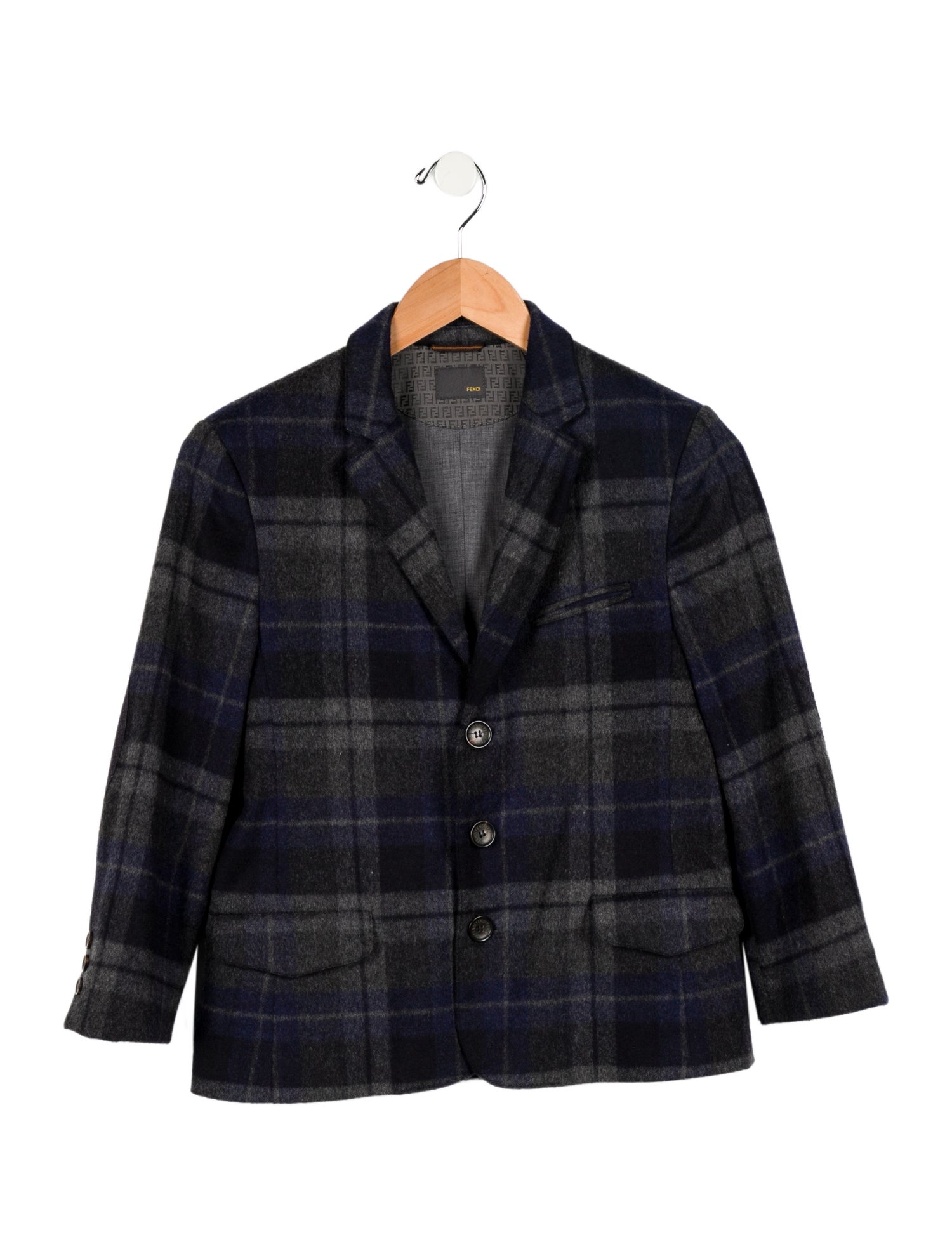 Fendi Boys' Wool Checkprint Jacket