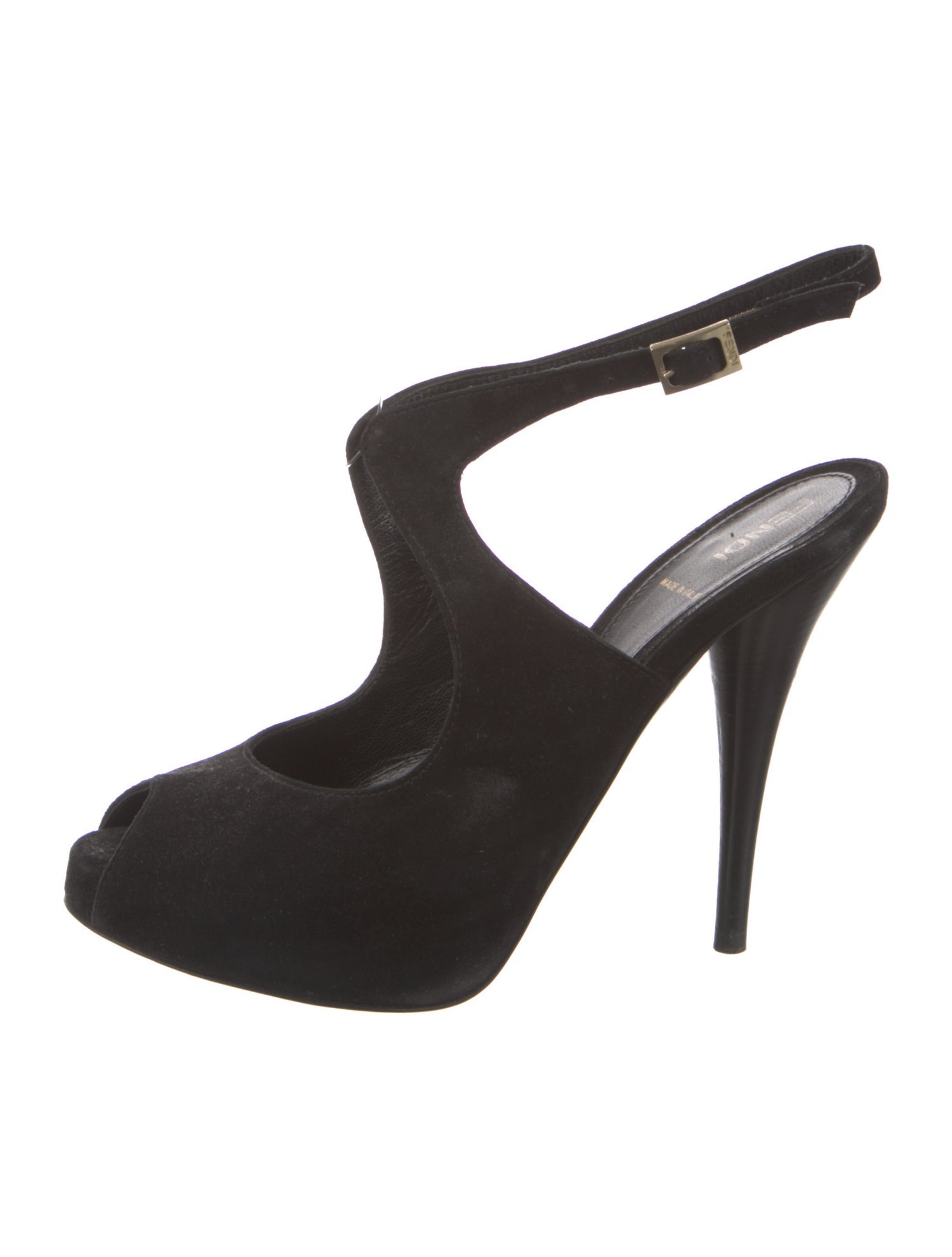 Fendi Suede Slingback Pumps