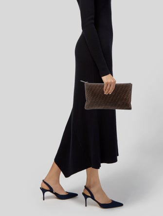 Fendi Zucchino FF Flat Pouch Medium