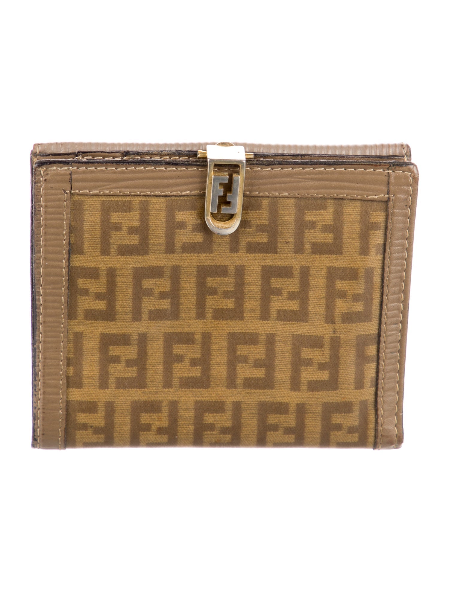 Fendi Vintage Zucca FF Logo Compact Wallet