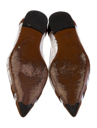 Fendi Zucca FF Logo Printed Ballet Flats