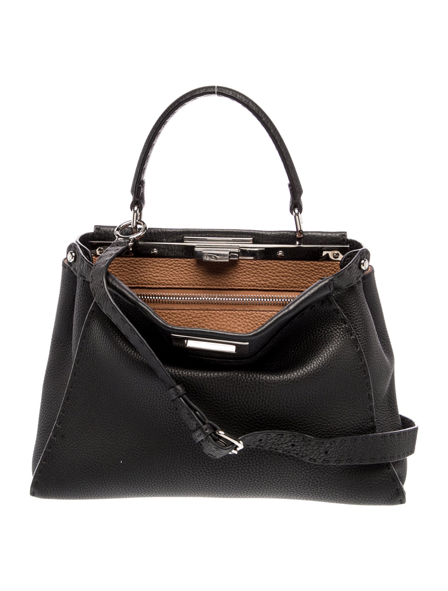 Fendi Leather Peekaboo Medium