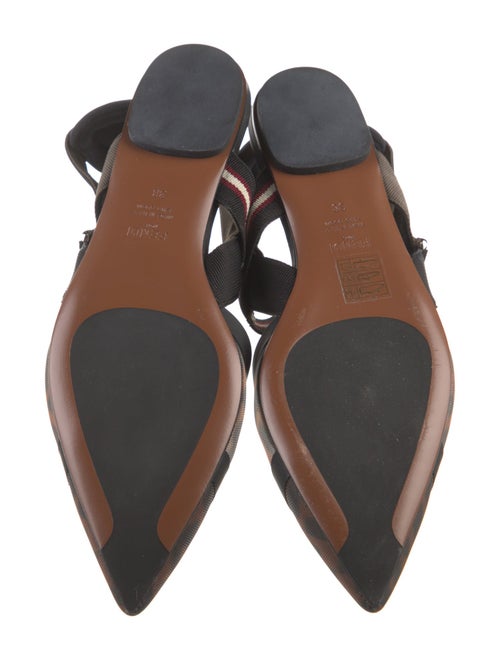Fendi Zucca FF Logo Mesh Slingback Flats