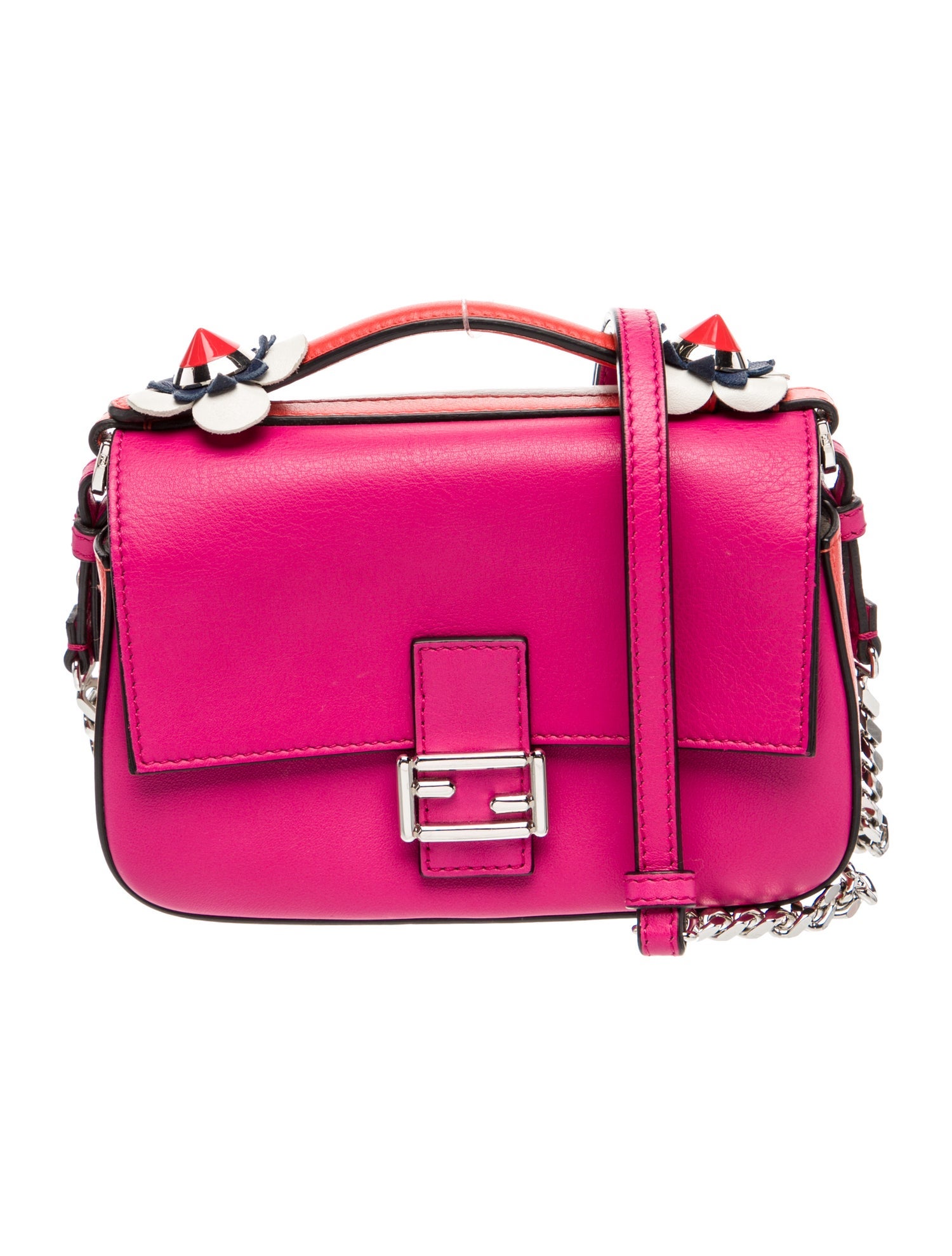 Fendi Flowerland Double Flap Baguette Micro