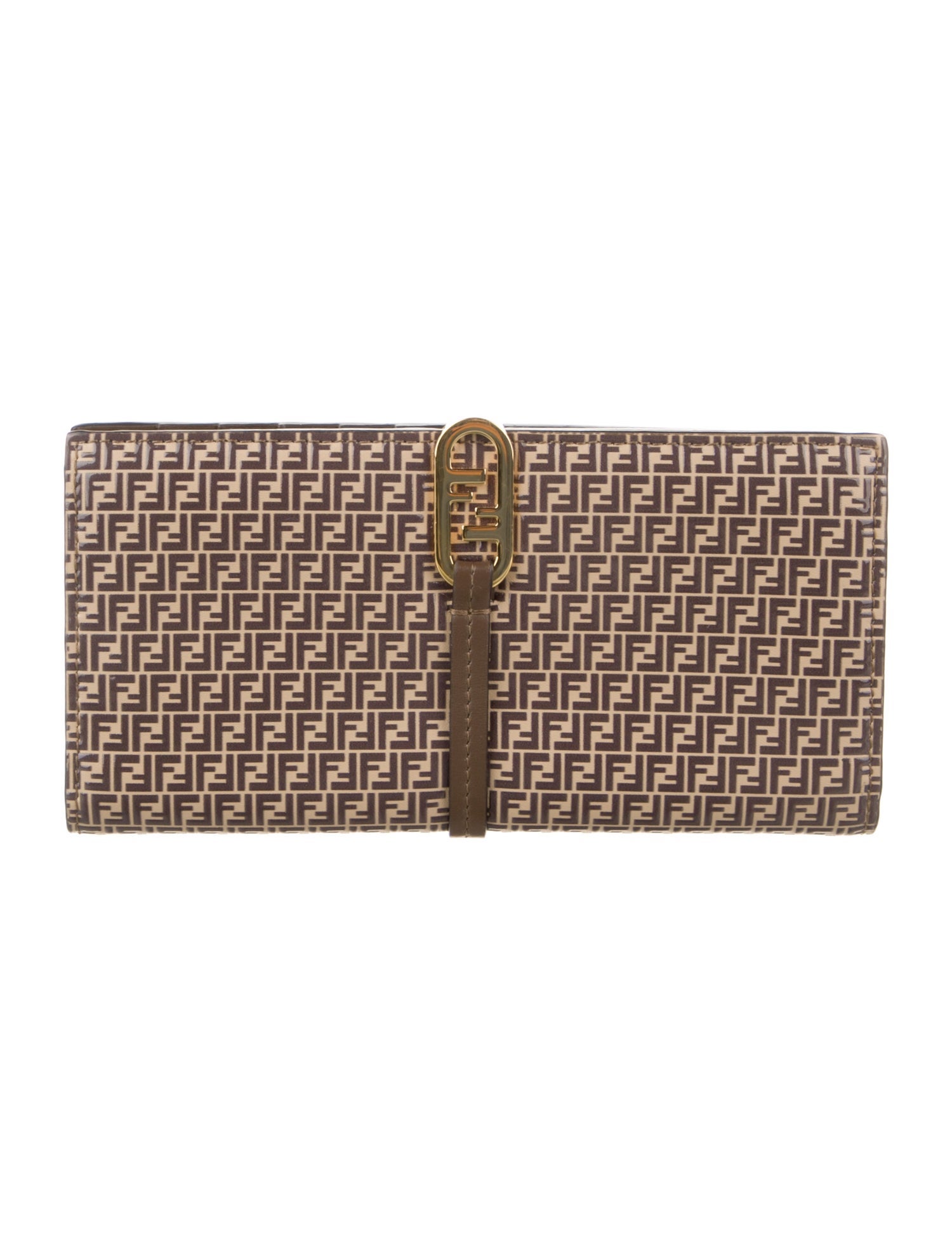 Fendi 2021 Zucchino FF Logo Continental Wallet