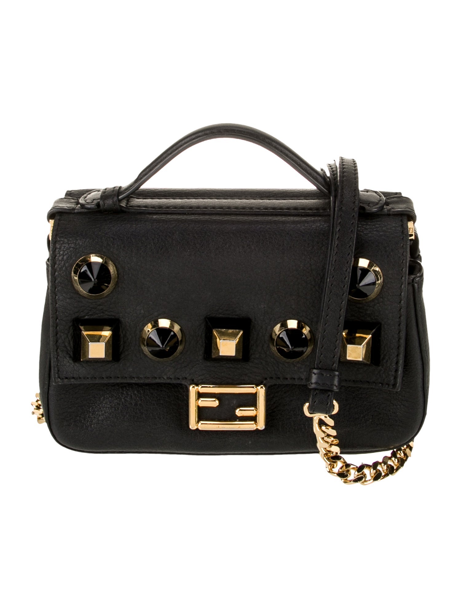 Fendi Leather Baguette Micro