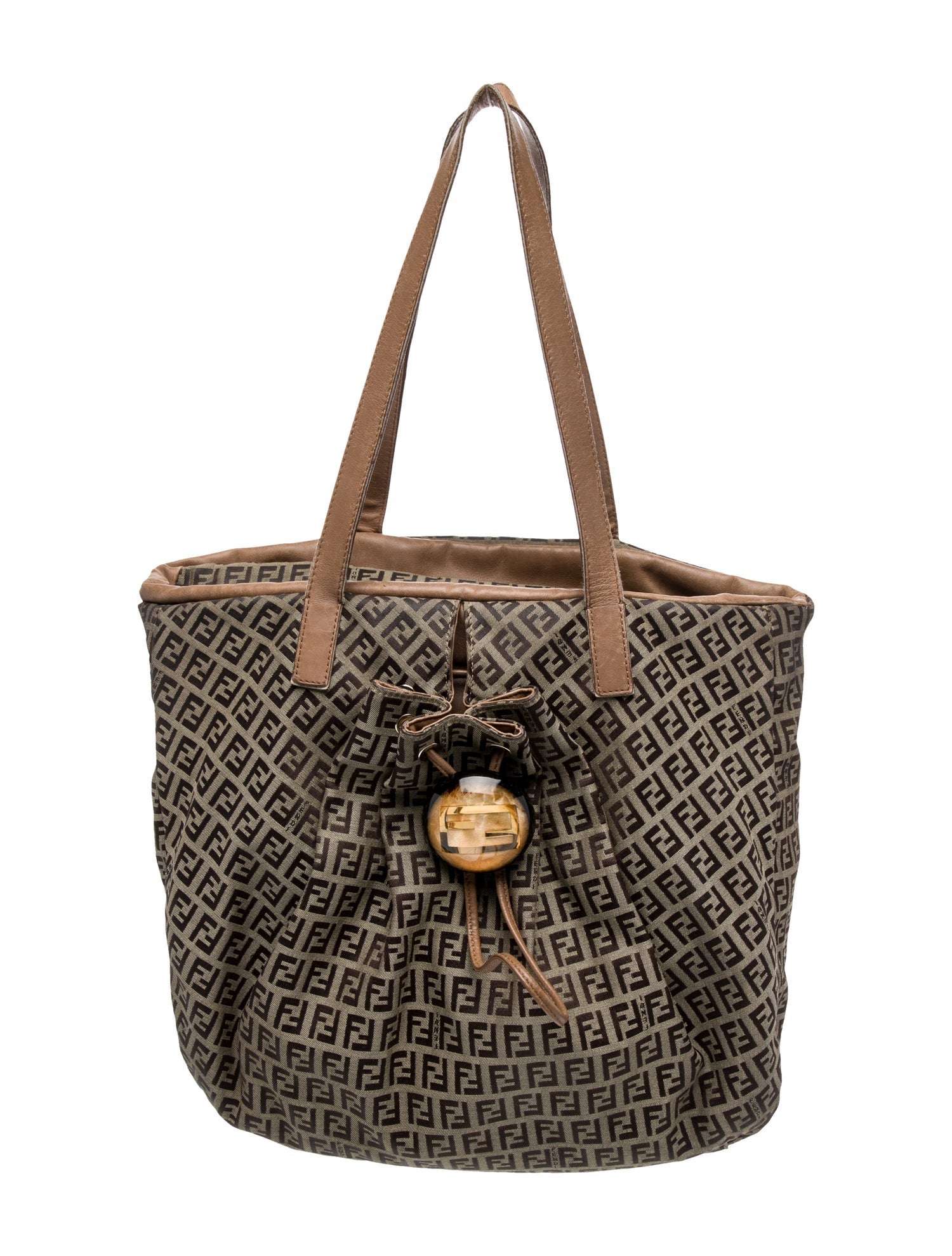 Fendi Zucchino FF Canvas Hobo Bag