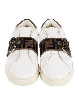 Fendi Zucca FF Logo Leather Sneakers