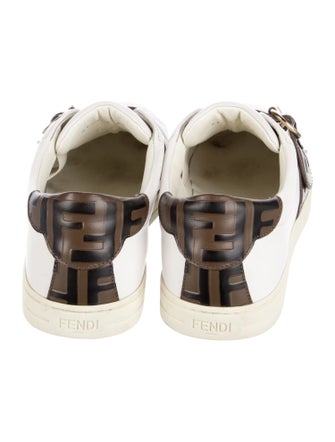 Fendi Zucca FF Logo Leather Sneakers