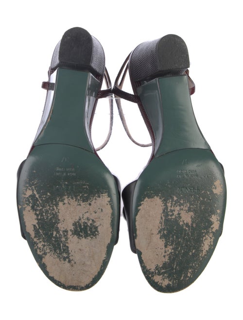 Fendi Leather Colorblock Pattern Pumps