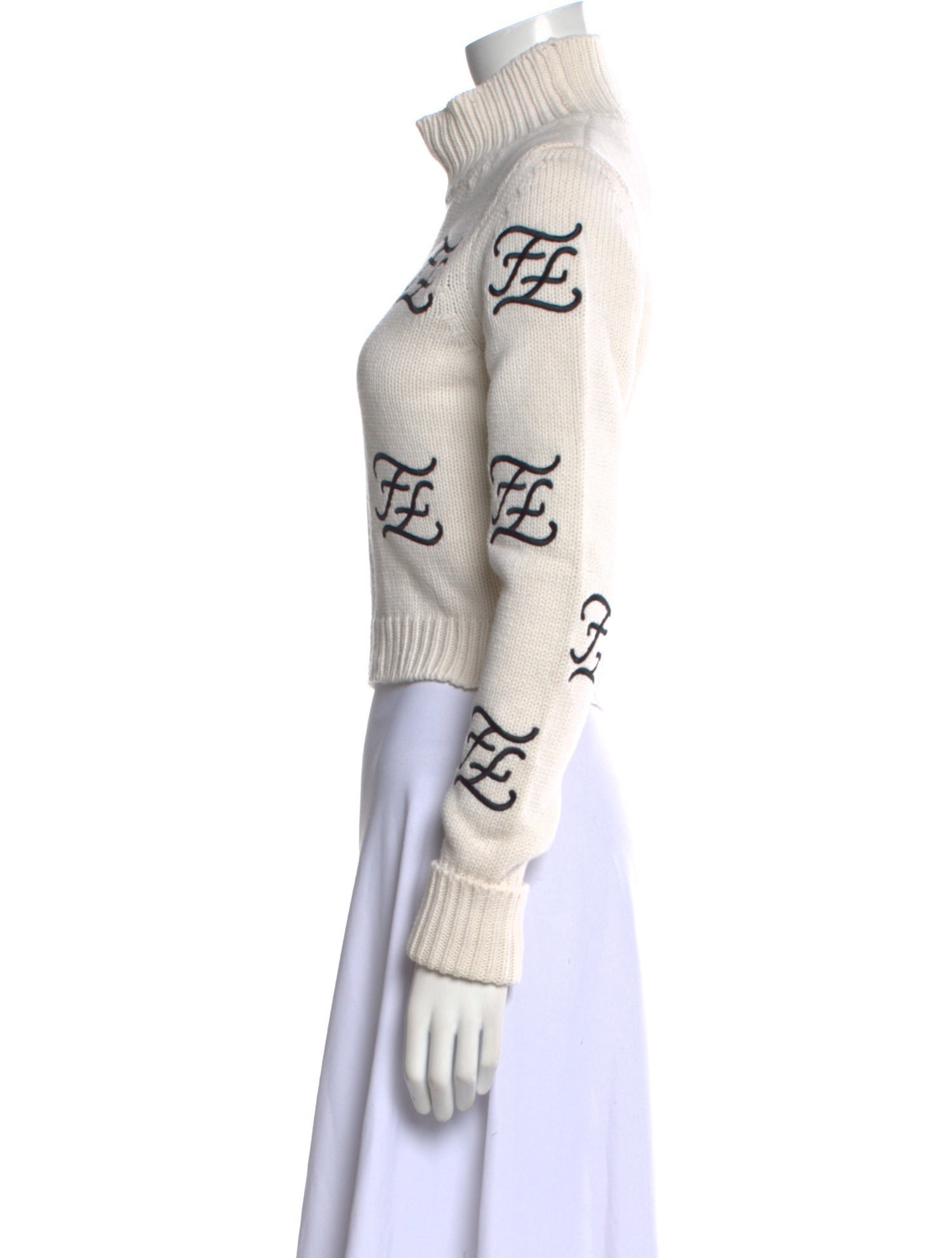 Fendi Virgin Wool Printed Sweater