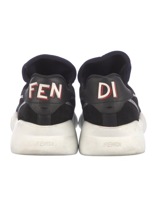 Fendi Suede Colorblock Pattern Sneakers