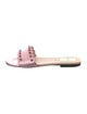 Fendi Spike Accents Leather Slides