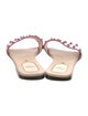 Fendi Spike Accents Leather Slides