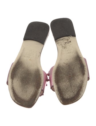 Fendi Spike Accents Leather Slides