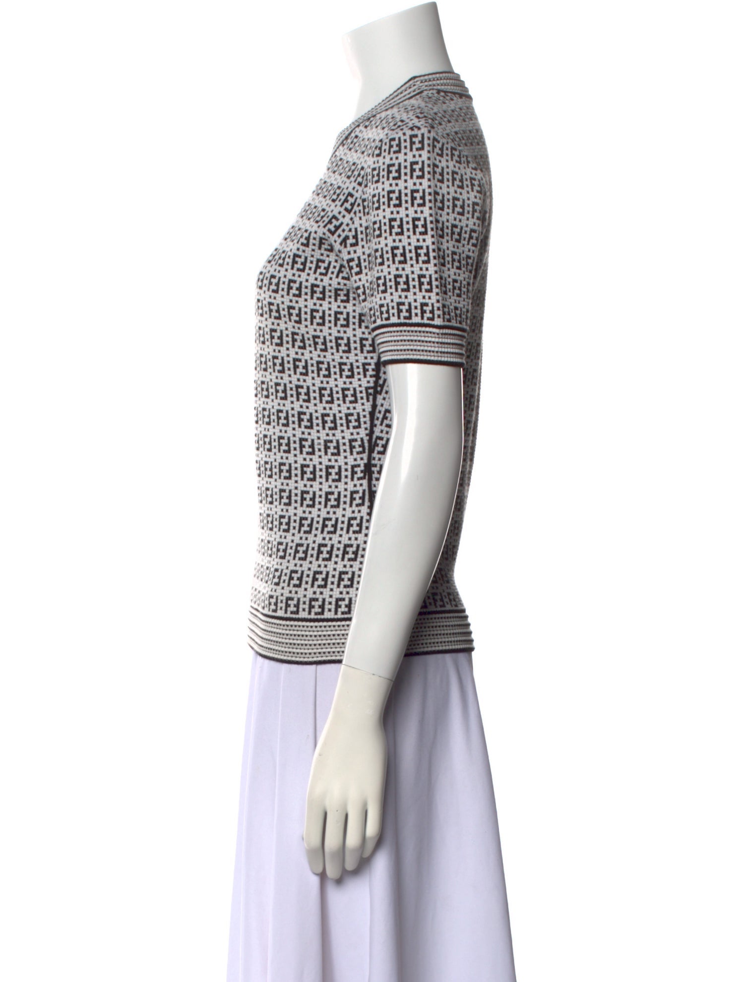 Fendi Printed Crew Neck Top