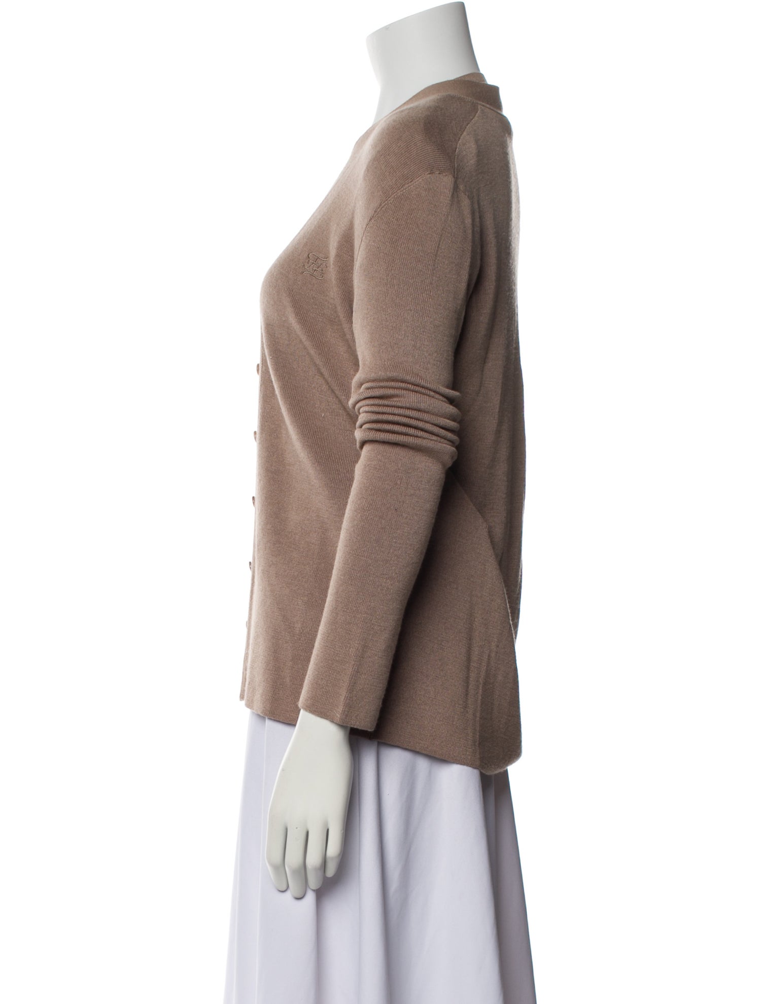 Fendi Virgin Wool Embroidered Accent Dress Set