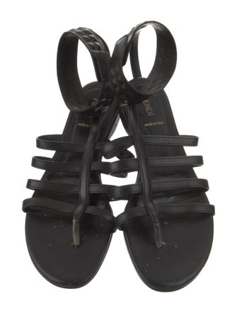 Fendi Leather Gladiator Sandals