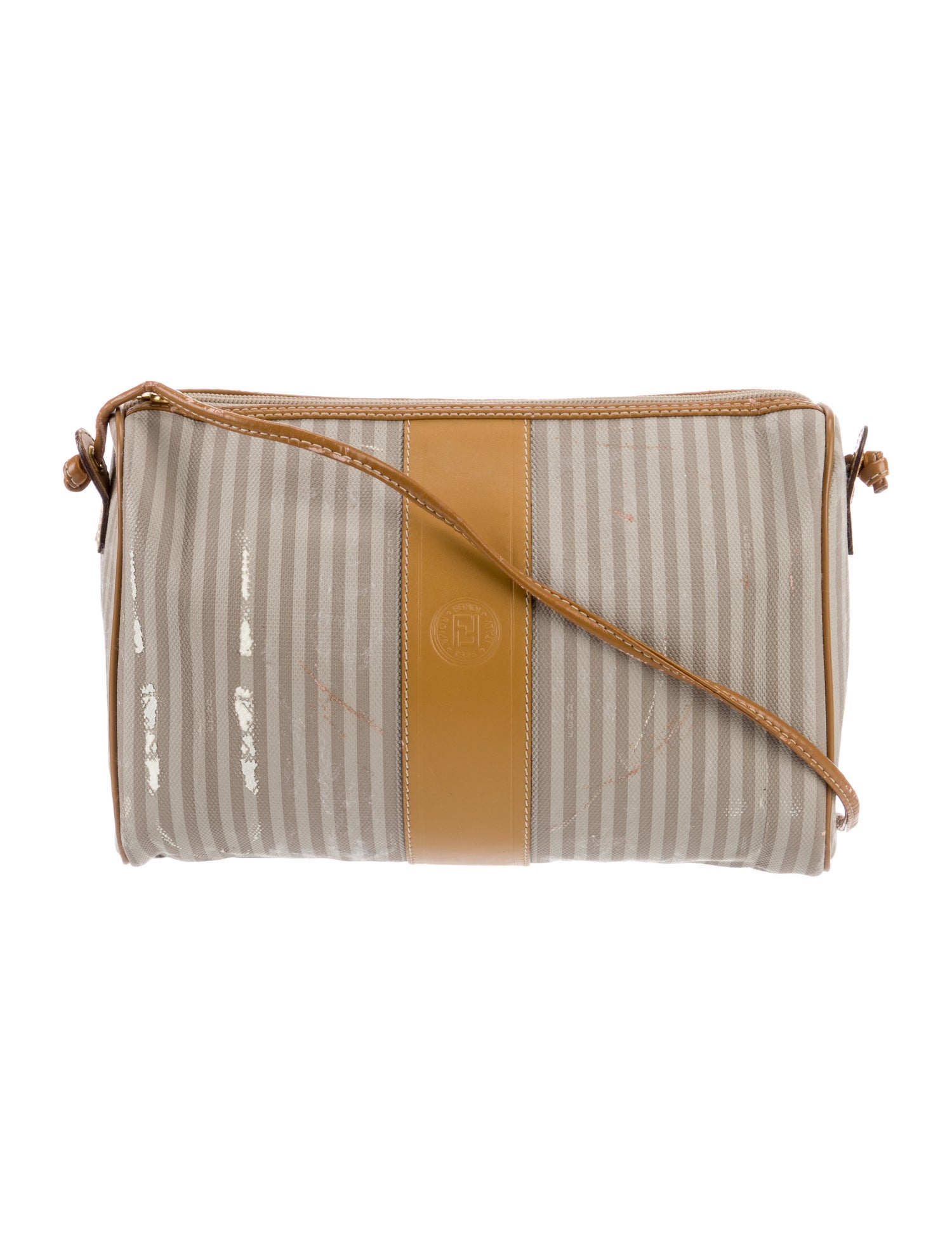 Fendi Pequin Crossbody Bag Vintage