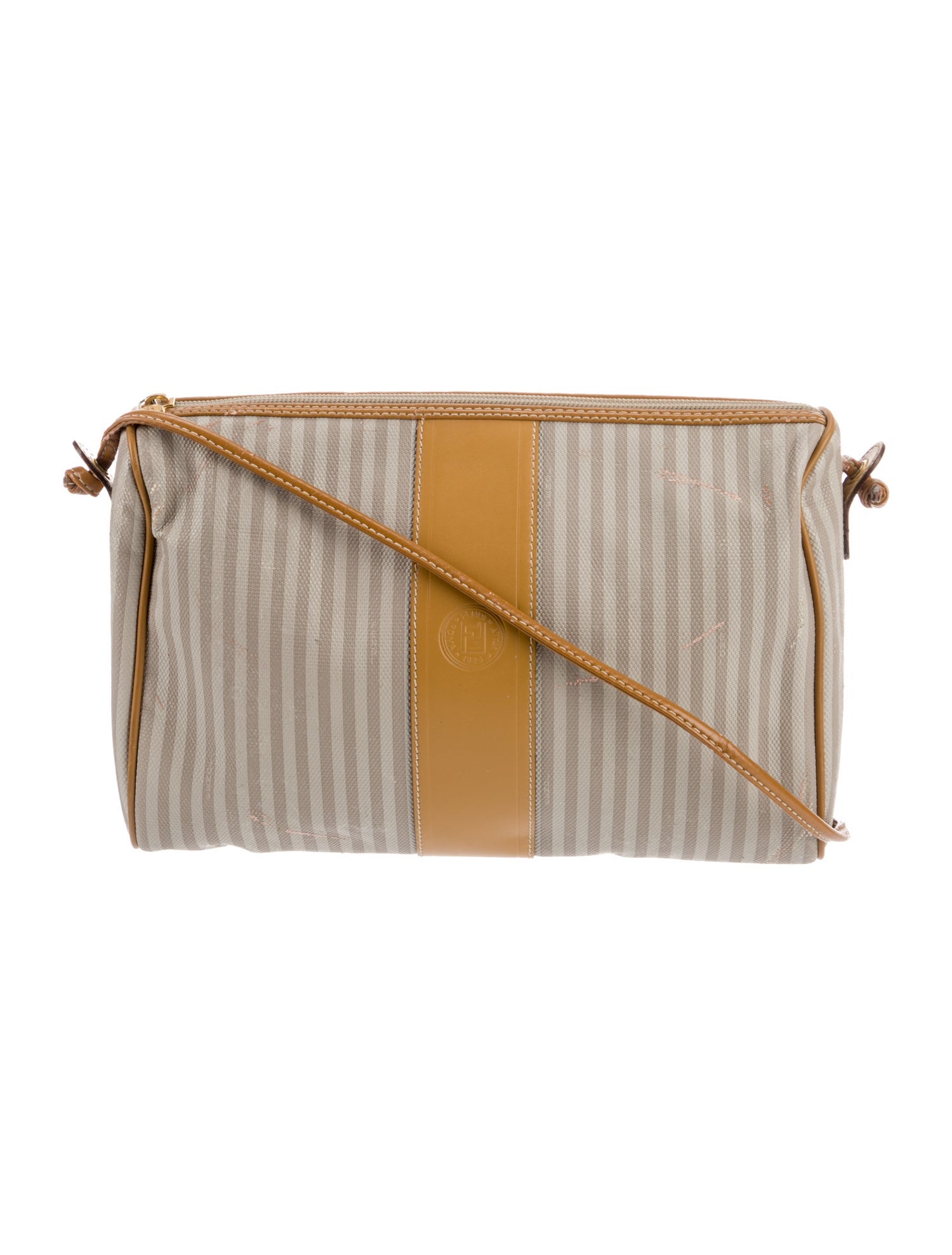 Fendi Pequin Crossbody Bag Vintage