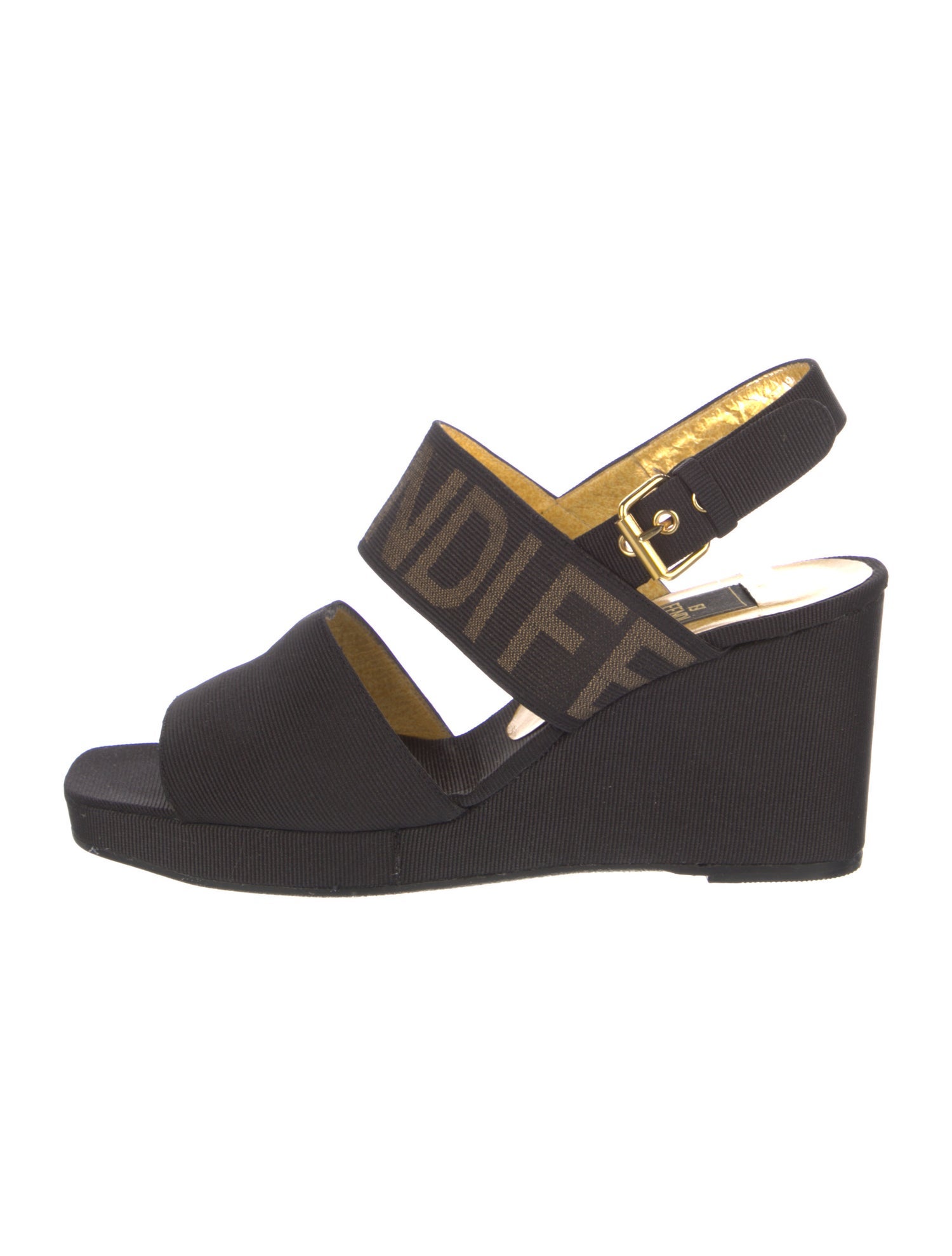 Fendi Printed Slingback Sandals