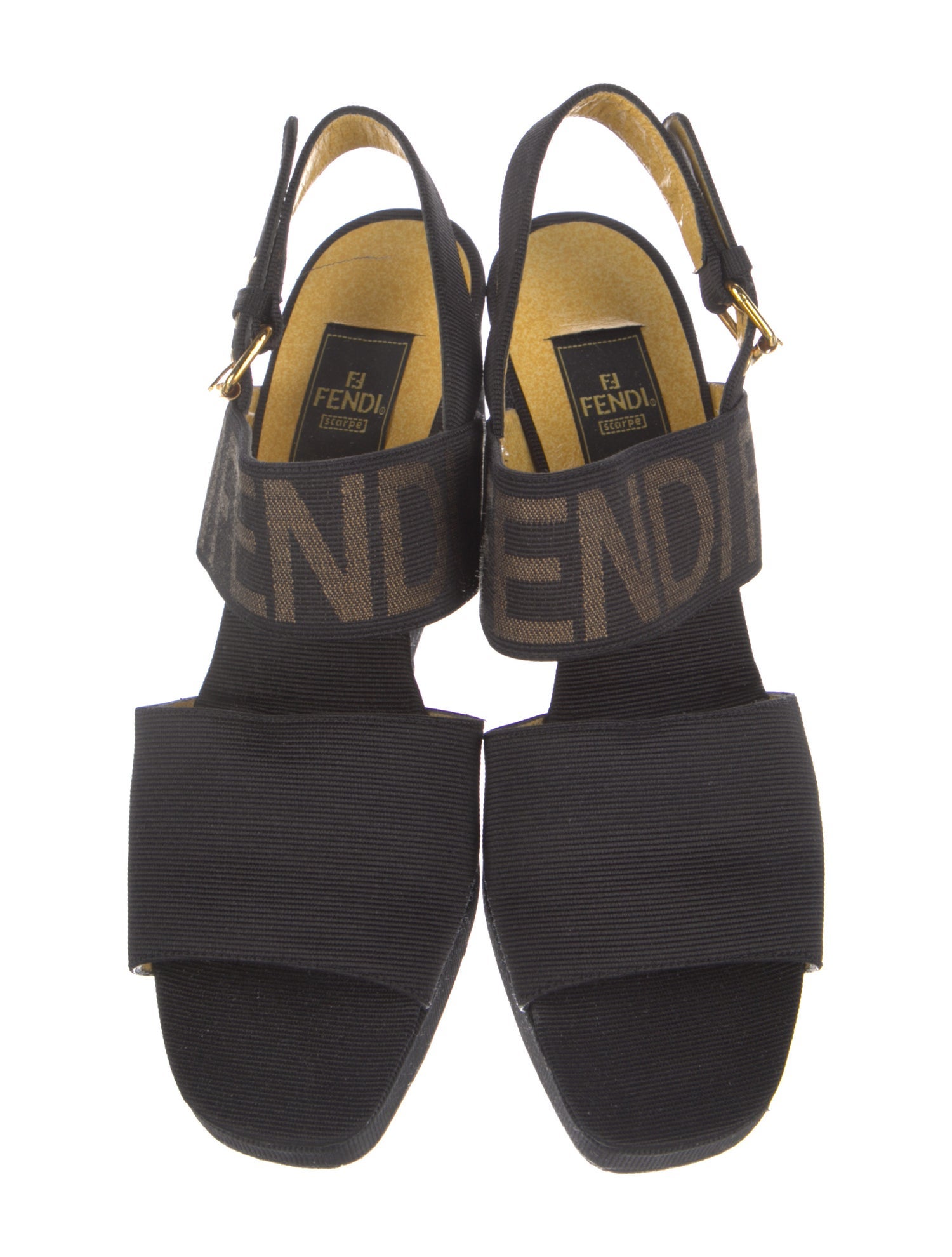 Fendi Printed Slingback Sandals