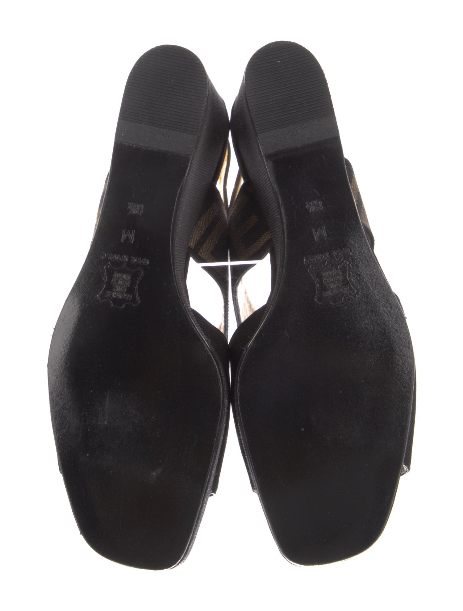 Fendi Printed Slingback Sandals