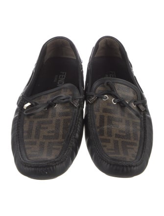 Fendi Zucca FF Logo Leather Drivers