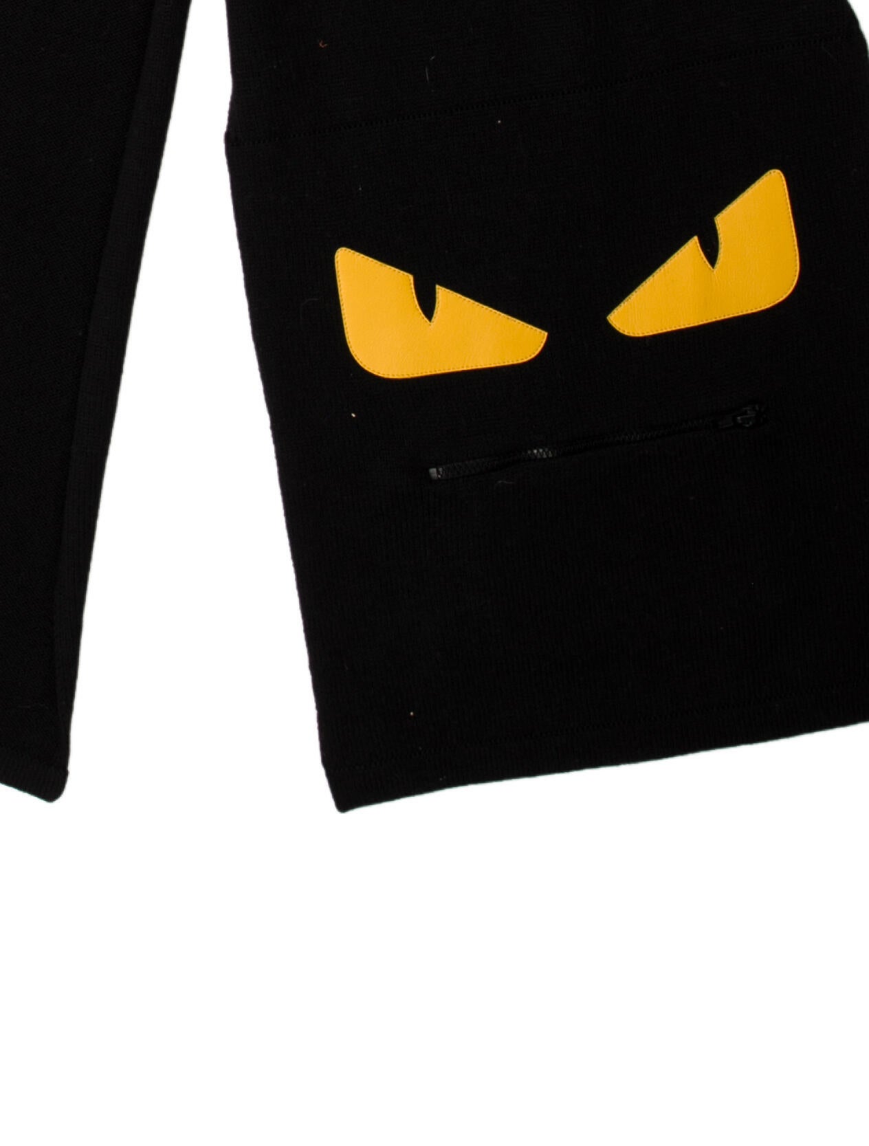 Fendi Virgin Wool Monsters Motif Scarf